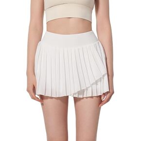 Summer Women's Pleated Fitness Yoga Skirt - High Waist Slimming Tennis Golf Running Skirt with Anti-Walking Design in Kuwait