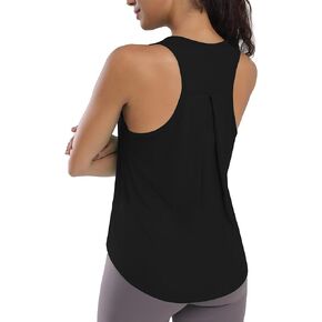 Women's Workout Tank Tops Loose Fit Racerback Sleeveless Shirts with UPF 50+ for Yoga Running Gym Athletic Exercise in Saudi Arabia
