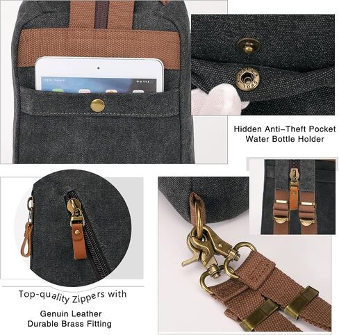 KL928 Canvas Sling Bag Crossbody Bags Small Backpack Pack Travel Purse Convertible Purses for Women Men in Saudi Arabia