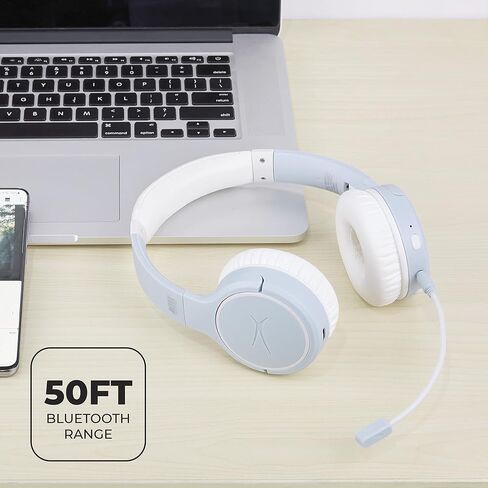 Altec Lansing Nanophones ANC Bluetooth Wireless Active Noise Cancelling Headphones On Ear Headphones 12 Hour Battery Life, Foldable Earcups, Removeable Mic for Working and Learning from Home (Grey) in Saudi Arabia