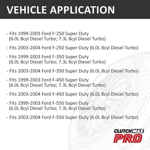 ClutchMaxPRO Pre-Filled Pre-Bled Clutch Master Slave Cylinder Assembly Compatible with 1999-2004 F250 Super Duty F350 Super Duty F450 Super Duty F550 Super Duty 6.0L 7.3L (PS0722) in Saudi Arabia