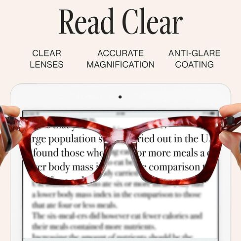 CCVOO 6 Pack Oprah Style Reading Glasses for Women Blue Light Blocking Computer Square Readers with Spring Hinge Men (A4 Mix, 1.5) in Saudi Arabia