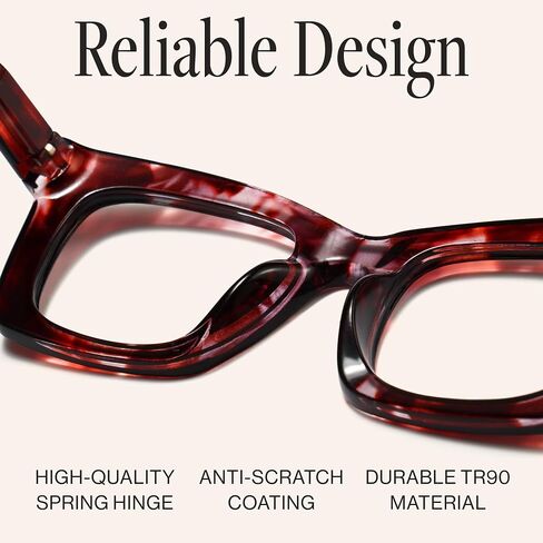 CCVOO 6 Pack Oprah Style Reading Glasses for Women Blue Light Blocking Computer Square Readers with Spring Hinge Men (A4 Mix, 1.5) in Saudi Arabia