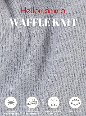 Hellomamma Womens Zipper Waffle Rets: بالإضافة إلى حجم طويل الأكمام رداء رداء خفيفة الوزن حمام صالة لوجود الأمومة بعد الولادة in Kuwait