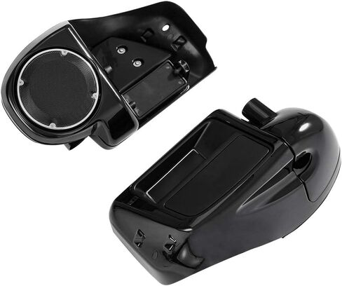 XMT-MOTO Gloss Black Lower Vented Leg Fairing w/6.5" Speaker pod box Fit for 2014-2024 Harley Touring Road King FLHR Road Glide FLTRX Street Glide FLHX Electra Glide FLHT Models in Saudi Arabia
