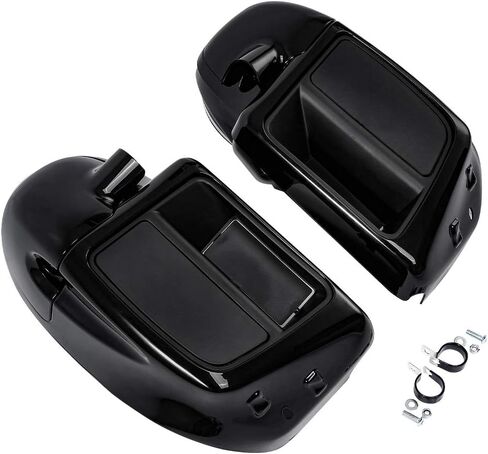 XMT-MOTO Gloss Black Lower Vented Leg Fairing w/6.5" Speaker pod box Fit for 2014-2024 Harley Touring Road King FLHR Road Glide FLTRX Street Glide FLHX Electra Glide FLHT Models in Saudi Arabia