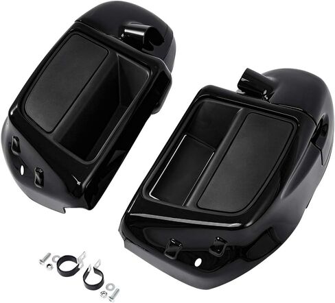XMT-MOTO Gloss Black Lower Vented Leg Fairing w/6.5" Speaker pod box Fit for 2014-2024 Harley Touring Road King FLHR Road Glide FLTRX Street Glide FLHX Electra Glide FLHT Models in Saudi Arabia