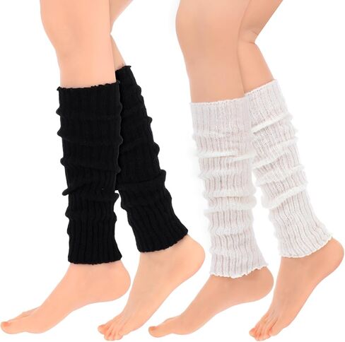 2PAIR HALWEEN LEG TRAPERES FOR Women Cute 80s 90s Fashion Baumwoll kebtled Socks Frong High Footless Socks Y2K Boot Sock for Ballet Dance Figuer in Saudi Arabia