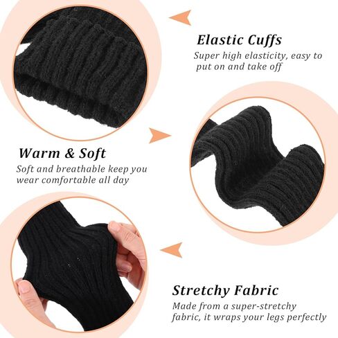 2PAIR HALWEEN LEG TRAPERES FOR Women Cute 80s 90s Fashion Baumwoll kebtled Socks Frong High Footless Socks Y2K Boot Sock for Ballet Dance Figuer in Saudi Arabia