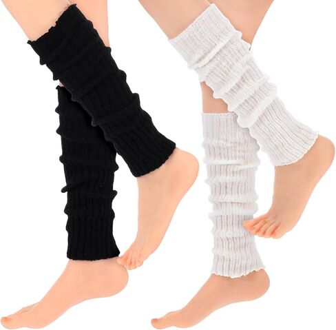 2PAIR HALWEEN LEG TRAPERES FOR Women Cute 80s 90s Fashion Baumwoll kebtled Socks Frong High Footless Socks Y2K Boot Sock for Ballet Dance Figuer in Saudi Arabia