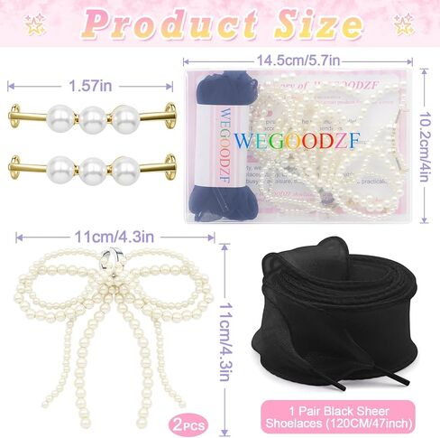 Shoe Charms Kit, Shoelace Decoration Charm for Women Sneakers, Fashion Shoelaces and Charms Set in Saudi Arabia