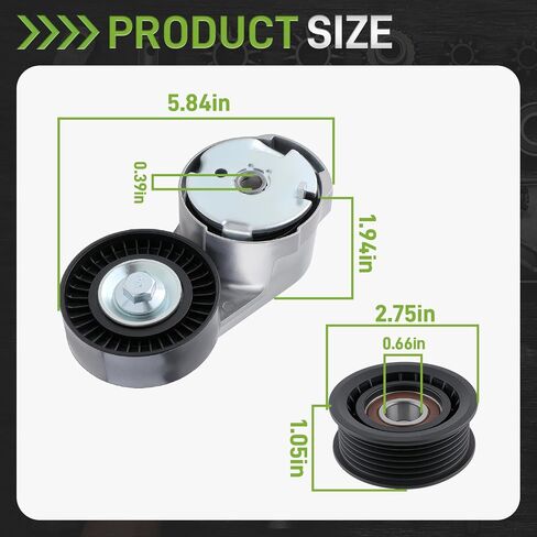 05184617AD Drive Belt Tensioner with Idler Pulley 89056015 Serpentine Belt 6PK1960 Compatible with Chrysler 200 300 2011-2014 Compatible with Charger 2011-2019 in Saudi Arabia