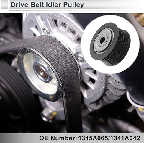 محرك حزام محرك البكرة ل Mitsubishi Outlander 2012-2020 السربنتين توتر البكرة العاطل رقم 1345A065/1341A042 الصلب الأسود 1 PCS in Saudi Arabia