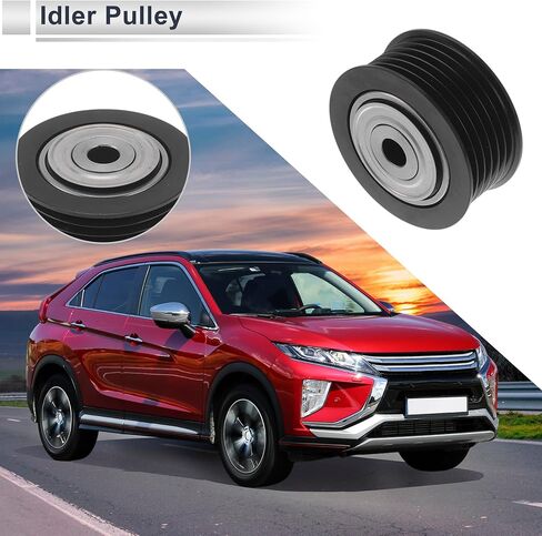 محرك حزام محرك البكرة ل Mitsubishi Outlander 2012-2020 السربنتين توتر البكرة العاطل رقم 1345A065/1341A042 الصلب الأسود 1 PCS in Saudi Arabia