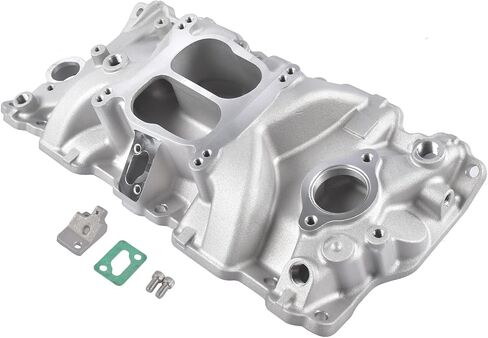 Intake Manifold Dual Plane Satin Replacement for Chevy Blazer C/K 1500 2500 3500 Caprice Corvette Camaro G10 G20 G30 R10 R20 R30 GMC V8 1987-1995 Aluminum 2104 in Saudi Arabia