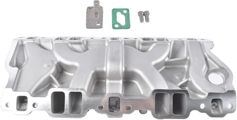 Intake Manifold Dual Plane Satin Replacement for Chevy Blazer C/K 1500 2500 3500 Caprice Corvette Camaro G10 G20 G30 R10 R20 R30 GMC V8 1987-1995 Aluminum 2104 in Saudi Arabia