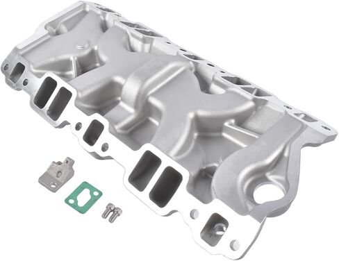 Intake Manifold Dual Plane Satin Replacement for Chevy Blazer C/K 1500 2500 3500 Caprice Corvette Camaro G10 G20 G30 R10 R20 R30 GMC V8 1987-1995 Aluminum 2104 in Saudi Arabia