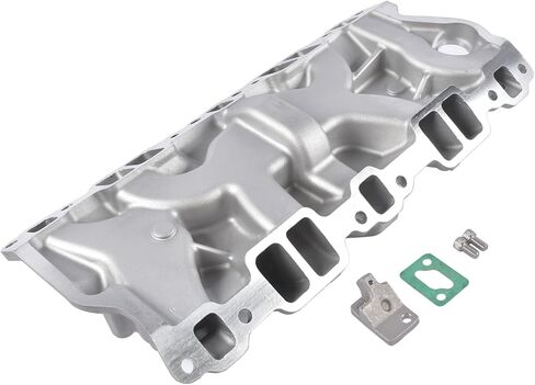 Intake Manifold Dual Plane Satin Replacement for Chevy Blazer C/K 1500 2500 3500 Caprice Corvette Camaro G10 G20 G30 R10 R20 R30 GMC V8 1987-1995 Aluminum 2104 in Saudi Arabia