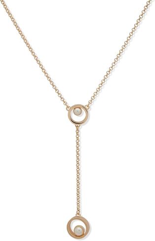 Karl Lagerfeld Paris 16 "Gold Tone Circle Link Lear Line y Netlace مع إغلاق جراد البحر in Saudi Arabia