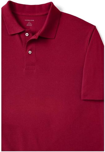 LANDS 'End Essentials Men Men Short Sleeve Mesh Polo - نسيج امتداد ، يتلاشى مقاومًا ، ملاءمة تقليدية in Saudi Arabia