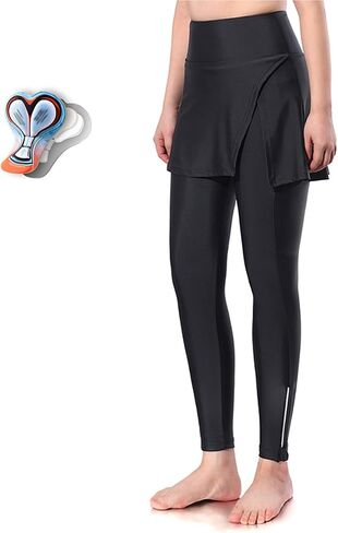 Women's Cycling Skort, 4D Padded Cycling Pants, High Waist Breathable MTB Riding Sports Skorts, Zipper Pockets(X-Large) in Saudi Arabia