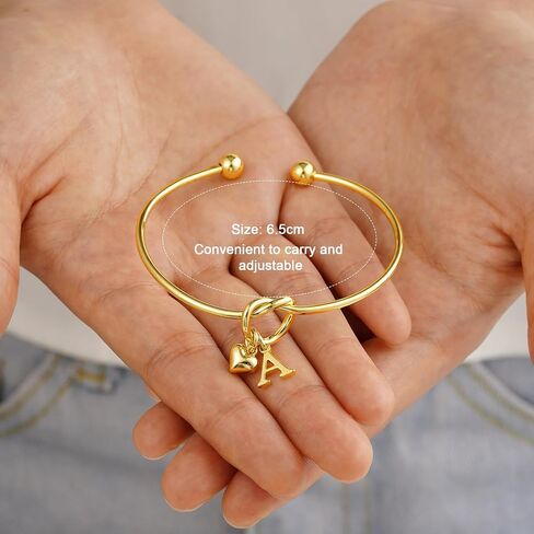 M MOOHAM Bridesmaid Gifts - Bridesmaids Proposal Gifts for Wedding Matron Maid of Honor Gift, Dainty Knot Letter A-Z Initial Bracelet for Women, Personalized Jewelry for Women in Saudi Arabia