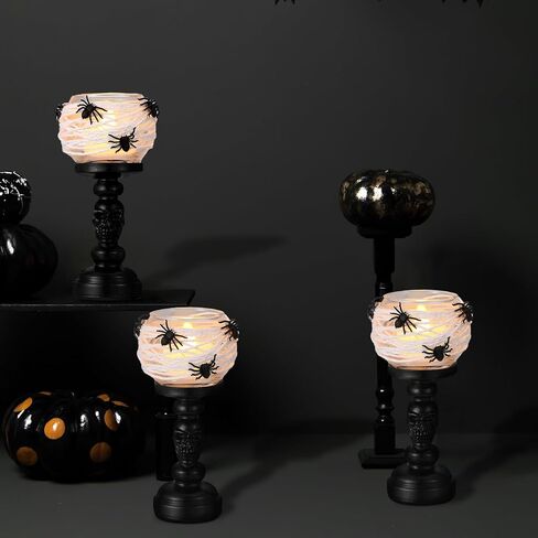 Geelin 3 PCS Skull Tealight Candle Holder for Halloween Decoration Resin in Kuwait