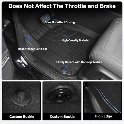 AOMSAZTO Floor Mats for 2022 2023 2024 Acura MDX (7 Seats Only): Heavy Duty TPE All Weather Protection Car Floor Mats - 3 Rows Full Set Rubber MDX Acura Floor Mats - Anti Skid Car Mats in Saudi Arabia