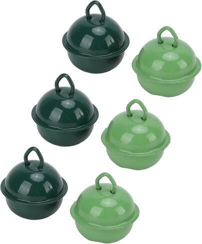 20Pcs Jingle Bells, Army Green and Dark Green Metal Christmas Bell with Hanging Hole for Wedding Christmas Decoration in Saudi Arabia