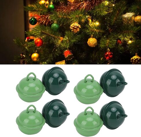20Pcs Jingle Bells, Army Green and Dark Green Metal Christmas Bell with Hanging Hole for Wedding Christmas Decoration in Saudi Arabia