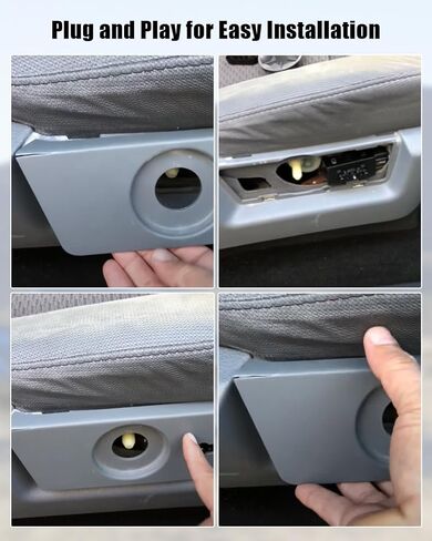 Seat Switch Housing Trim Bezel Panel Fit for Ford F150 2011 2012 2013 2014 Replace BL3Z-14A706-BA, Passenger Right Side, Gray in Saudi Arabia
