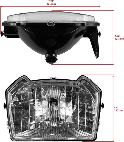 Caltric Headlight Assembly Middle Compatible with Polaris Sportsman 550 2010 2011 2012 2013 2014 Complete in Saudi Arabia