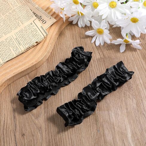 Thinp 8 Pcs 20s Sleeve Garters for Men, Roaring Armband Garter Vintage Arm Shirt Sleeve Holders Anti Slip Elastic Sleeves Garter Belt Costume Accessories for Halloween Party Decoration (Black) in Saudi Arabia