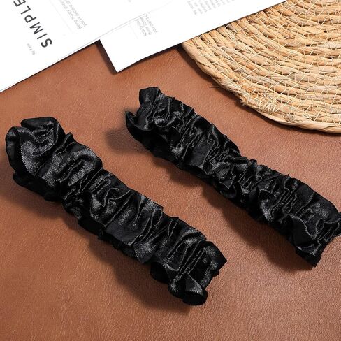 Thinp 8 Pcs 20s Sleeve Garters for Men, Roaring Armband Garter Vintage Arm Shirt Sleeve Holders Anti Slip Elastic Sleeves Garter Belt Costume Accessories for Halloween Party Decoration (Black) in Saudi Arabia