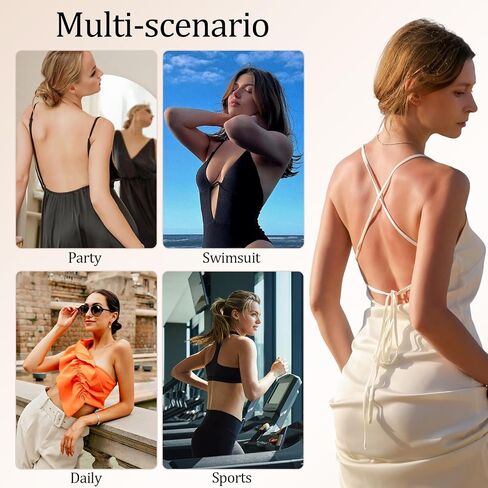 Double-Sided Adhesive Bra Inserts, 4 Sizes A-D, Reusable Sticky Cups with Lifting Effect, Nude in Saudi Arabia