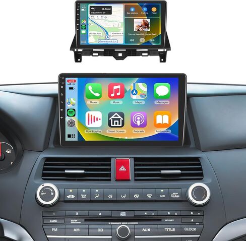 ستيريو سيارة 8Core 4G 64G Android 12 لسيارة Honda Accord 8th 2008-2013 مع شاشة لمس 10.1 بوصة 1280X720P QLED لاسلكية CarPlay Android Auto Bluetooth5.0 DSP/46EQ GPS FM/RDS WiFi AHD كاميرا احتياطية in Saudi Arabia