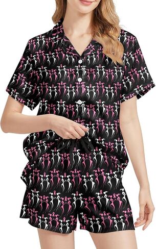 شورتات بيجاما سراويل شورت PJ مجموعة النوم للنساء بيجاماس 2 قطعة للسيدات نوم ارتداء in Kuwait