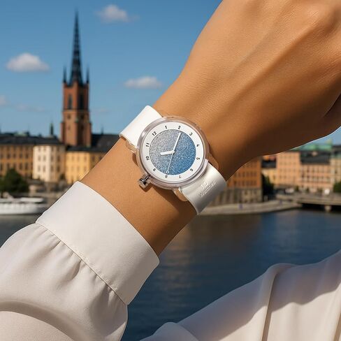 TID No.3 Unisex Watch – Minimalist Scandinavian Design, Solid or Gradient Dial, Waterproof Resin Case, Silicone Strap, Japanese Quartz Wristwatch for Men & Women, 38mm Dial in Kuwait