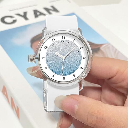 TID No.3 Unisex Watch – Minimalist Scandinavian Design, Solid or Gradient Dial, Waterproof Resin Case, Silicone Strap, Japanese Quartz Wristwatch for Men & Women, 38mm Dial in Kuwait