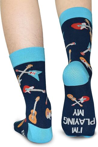 Novelty Birthday Christmas Gifts for Men Women - Funny Saying Crew Socks Silly Funky Dress Socks in Saudi Arabia