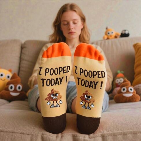 Novelty Birthday Christmas Gifts for Men Women - Funny Saying Crew Socks Silly Funky Dress Socks in Saudi Arabia
