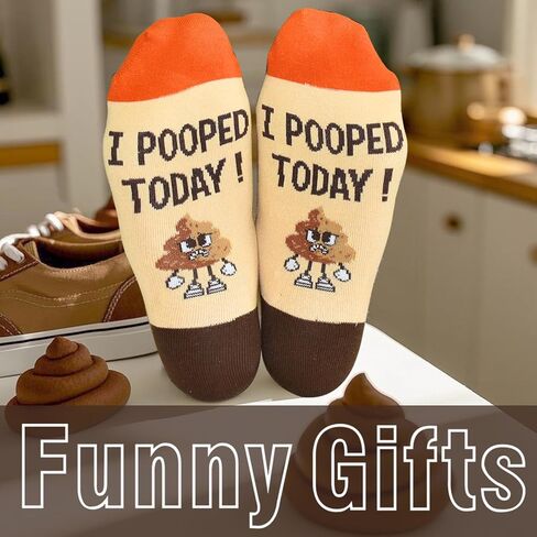 Novelty Birthday Christmas Gifts for Men Women - Funny Saying Crew Socks Silly Funky Dress Socks in Saudi Arabia