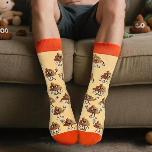 Novelty Birthday Christmas Gifts for Men Women - Funny Saying Crew Socks Silly Funky Dress Socks in Saudi Arabia