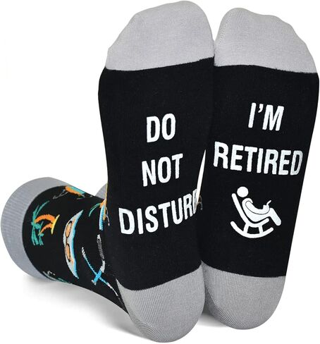 Novelty Birthday Christmas Gifts for Men Women - Funny Saying Crew Socks Silly Funky Dress Socks in Saudi Arabia