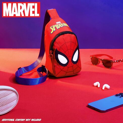 Marvel Spiderman Boys Crossbody Bag Adjustable Strap Zipped Compartment Boys Gifts in Saudi Arabia