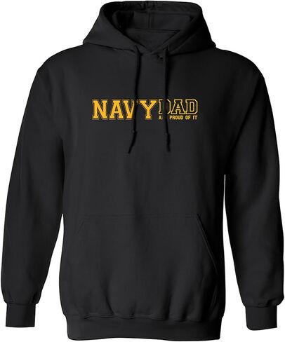 Zerogravitee Navy Dad وفخور به قميص ذي غطاء محرك بالبالغين in Saudi Arabia