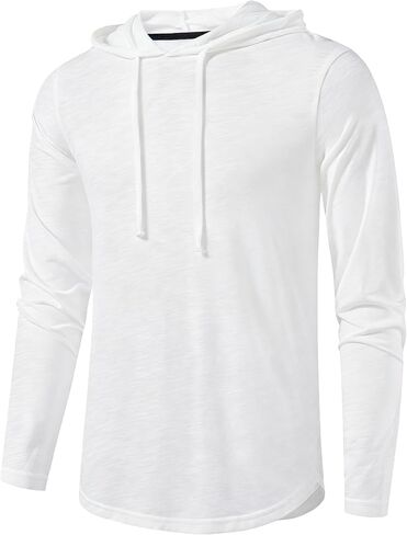 BEILU Men's Fashion Athletic Hoodies Workout Sweatshirt Long Sleeve Lightweight Casual Pullover Drawstring Hoodie in Saudi Arabia