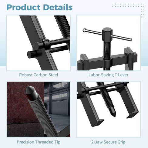 OMISTAR 4 PCS 2-Jaw Bearing Pullers, 2 in 3 in 4 in 6 in Gear Puller, Carbon Steel Bearing Remover Tool, Pulley Puller for Motorcycle, Wheel, Auto Repair, Hand Tool Kit for Mechanic, Workshop, Garage in Saudi Arabia