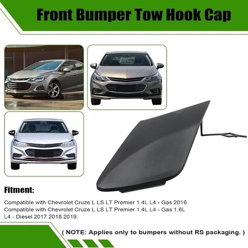 Secosautoparts غير مصممة الأمامية اليمنى من الوفير غطاء خطاف التوافق مع شيفروليه كروز 2016-2019 استبدل# 84051802 لغطاء خطاف القطر الأمامي للموديلات الأمامية in Saudi Arabia