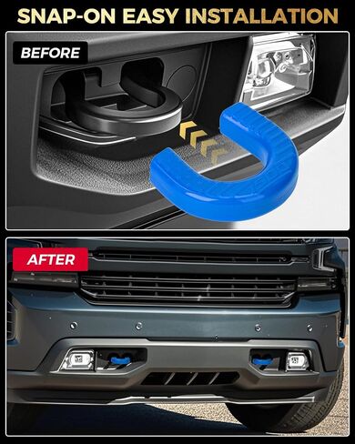 Tow Hook Covers Compatible with Chevy Silverado 1500,Custom Front Accessories for Silverado 1500 2007-2025,Unique Design,Anti-Rust & Weather Protection,Easy No-Tool Install (Red) in Saudi Arabia